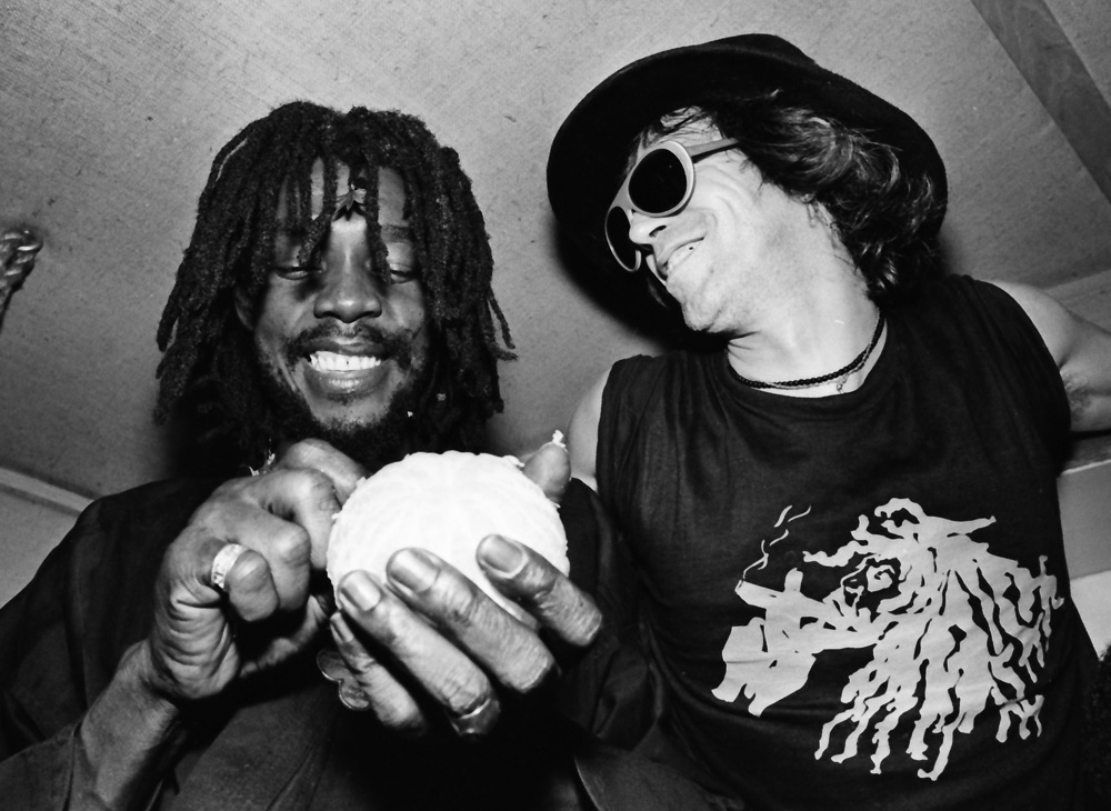 Peter Tosh and Keith Richards at the Bottom Line NYC